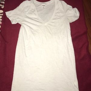 PINK white v-neck